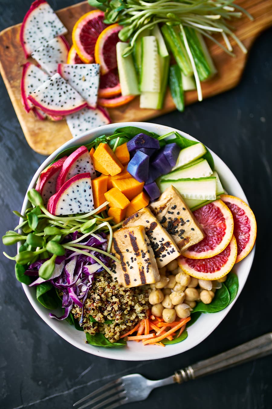 Photo d'un plat végétalien